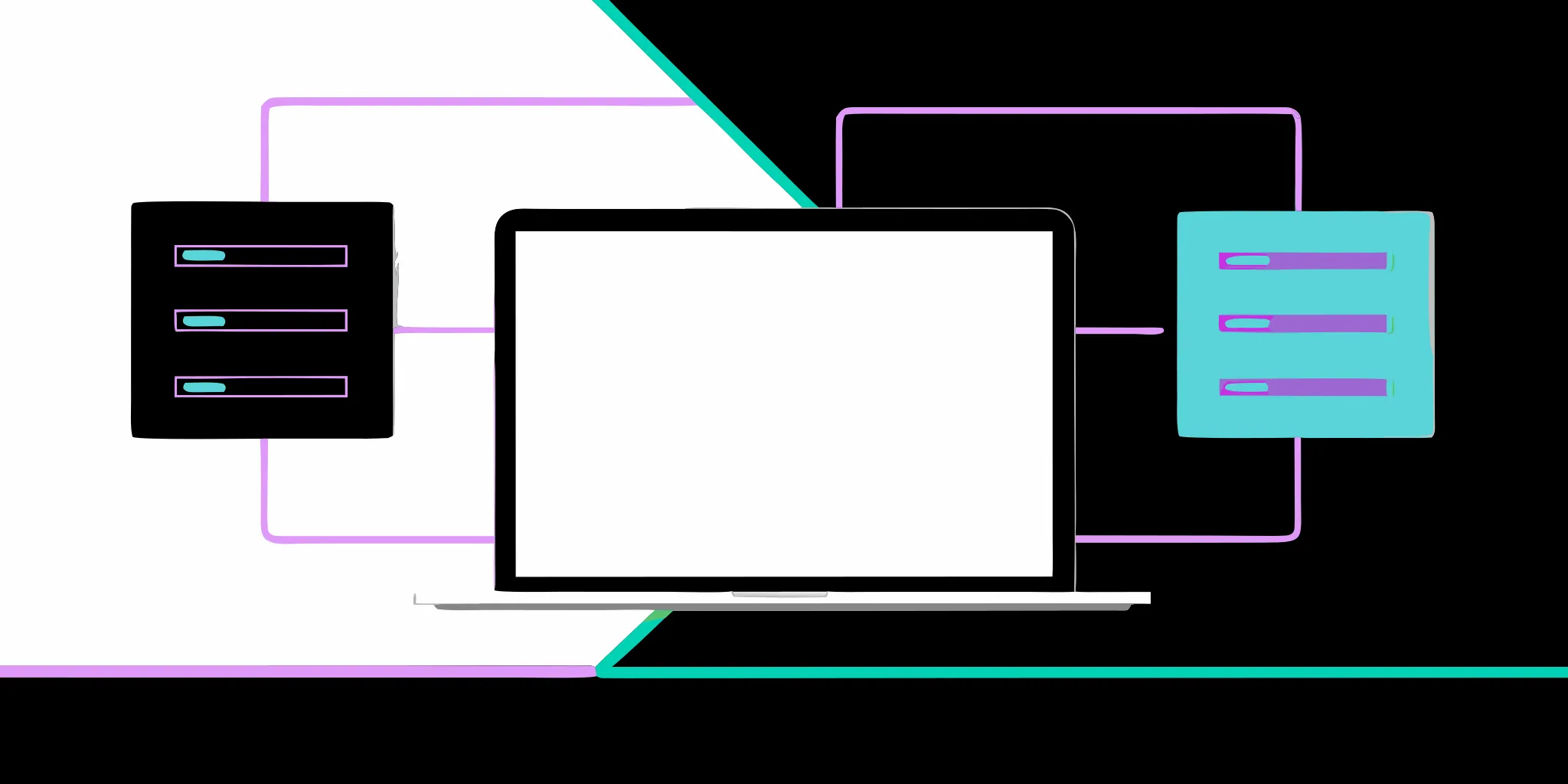 A secure payment gateway integration connecting a laptop to servers for donations.