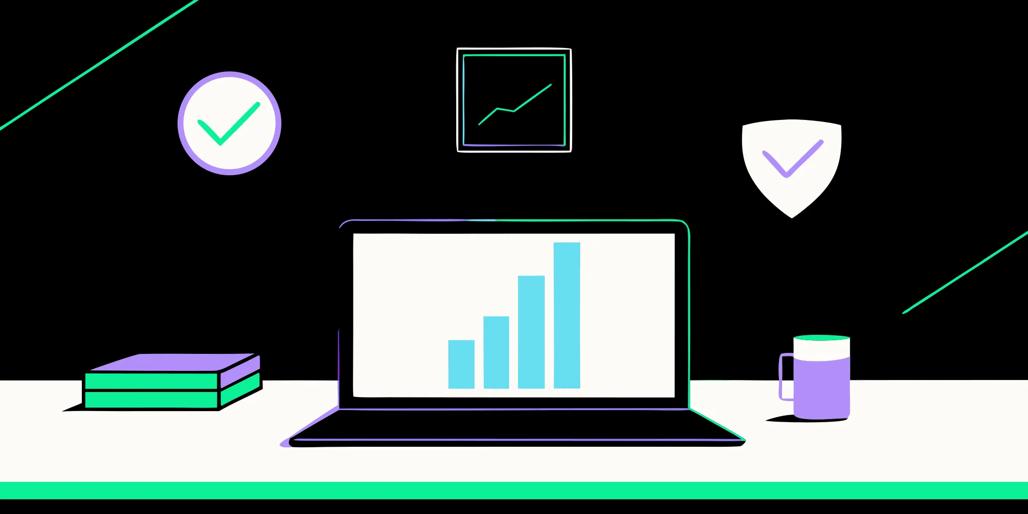 Laptop displaying analytics charts for nonprofit chargeback management.