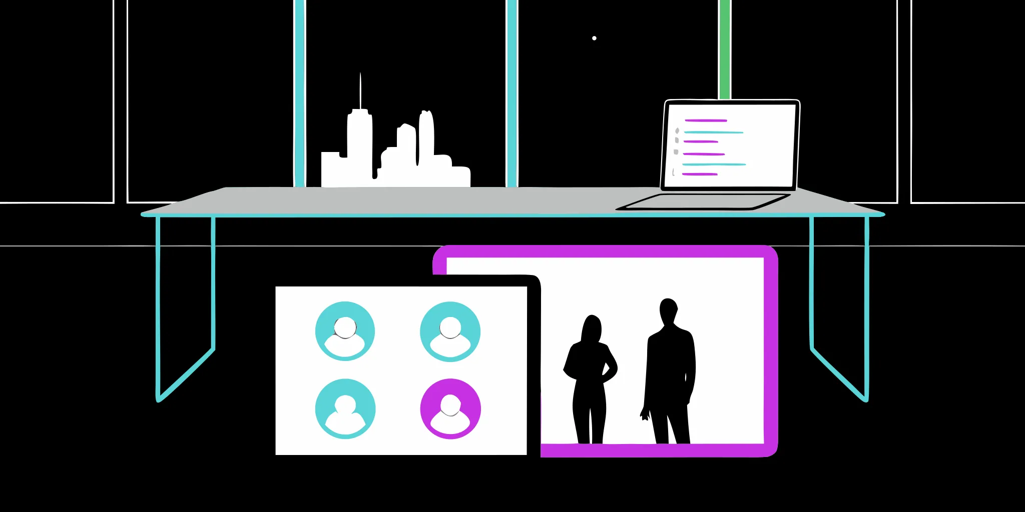 Laptop displaying donor data and charts for a nonprofit's affinity scoring model.
