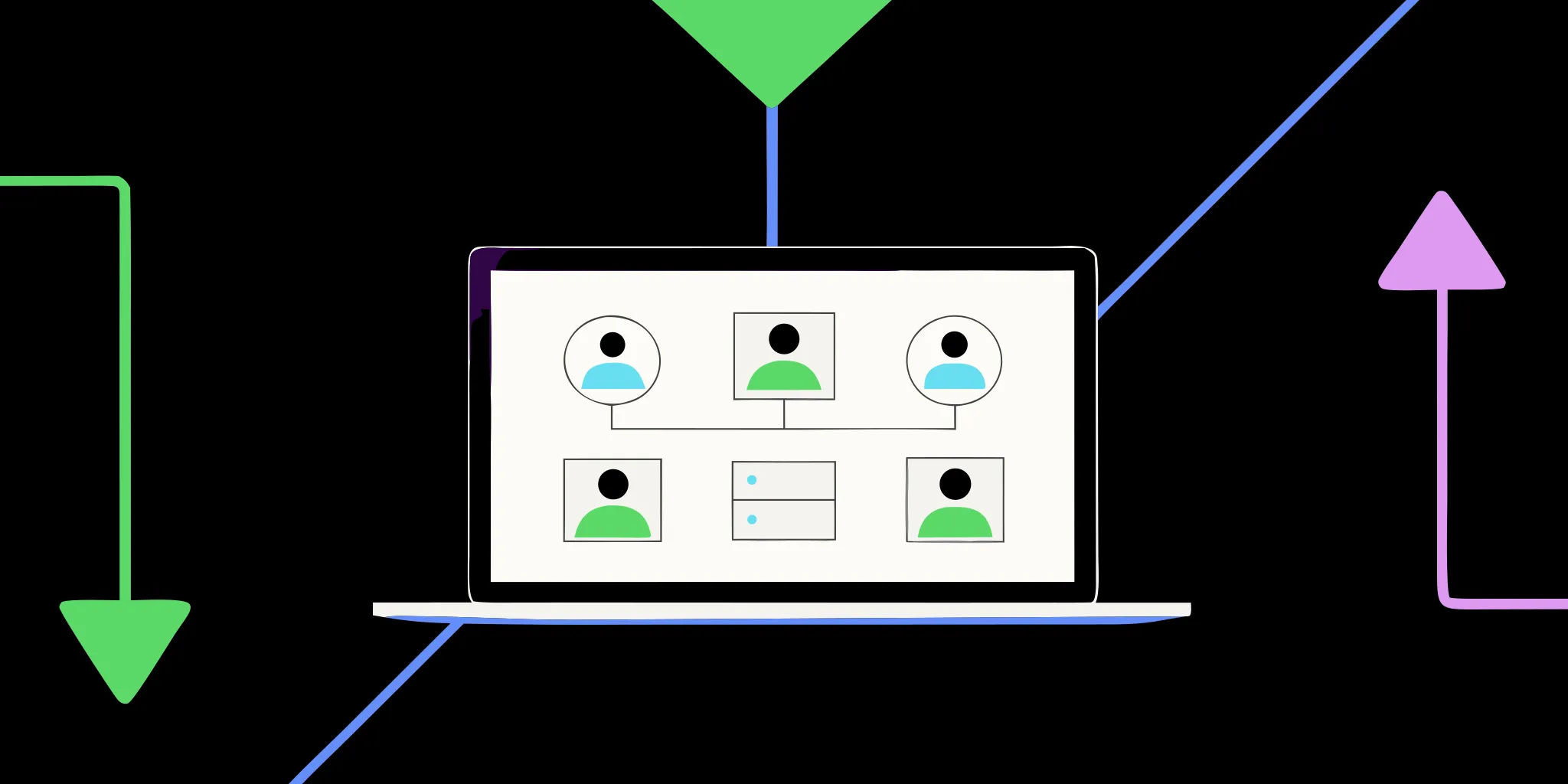 A moves management system on a laptop screen for tracking donor moves and relationships.