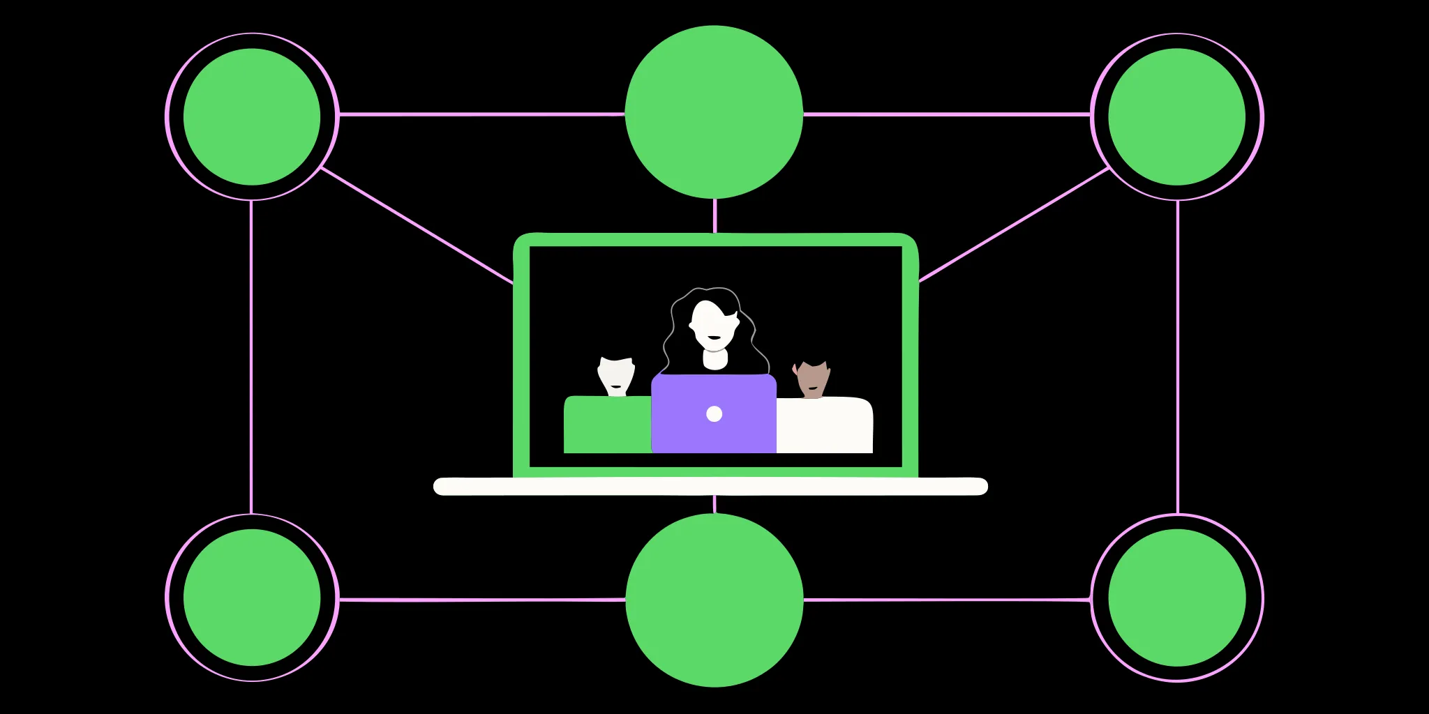 A warm professional nonprofit team collaborating around a digital dashboard representing donor relationship management
