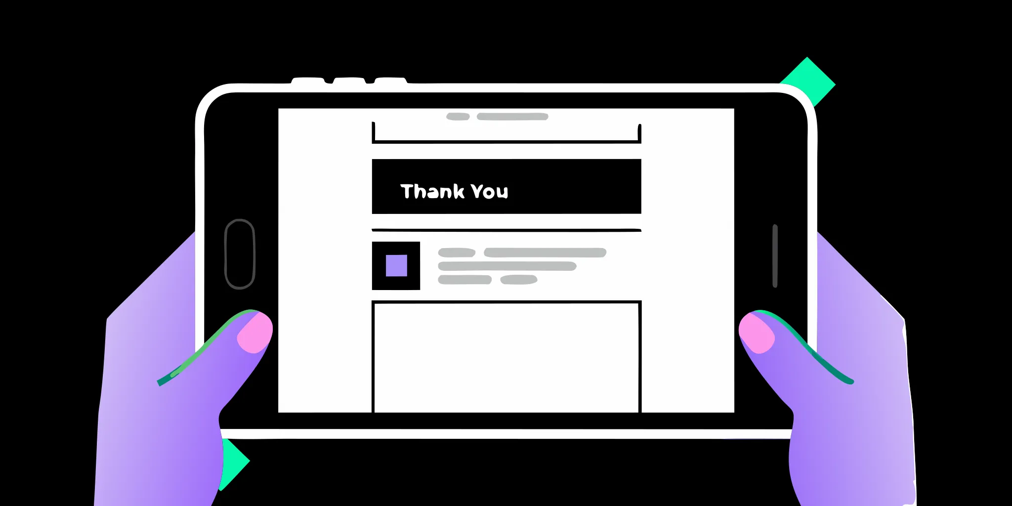 Smartphone screen showing a Facebook fundraiser thank you message inside a direct message chat conversation