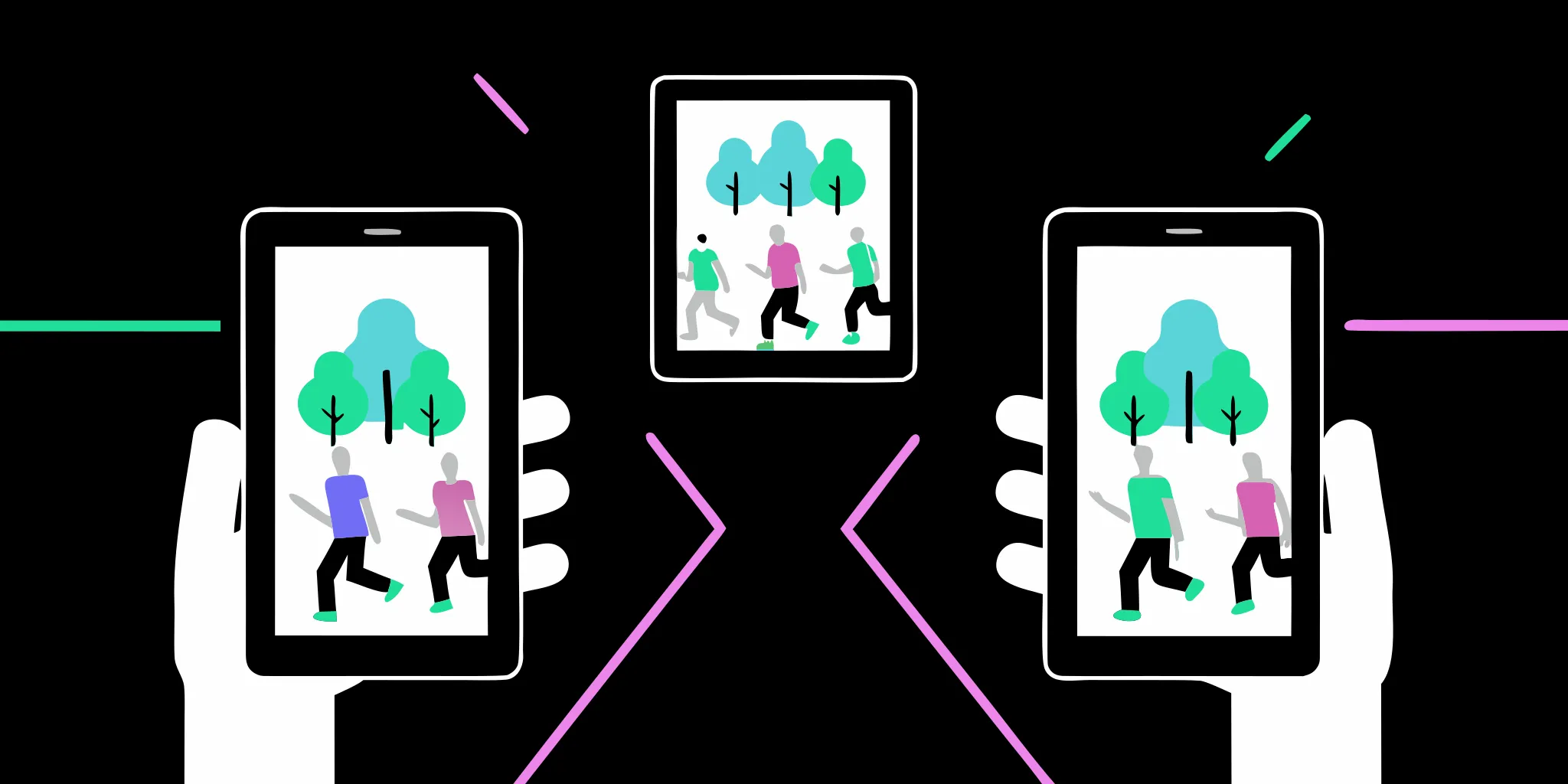 Nonprofit supporters participating in a virtual fitness challenge on social media