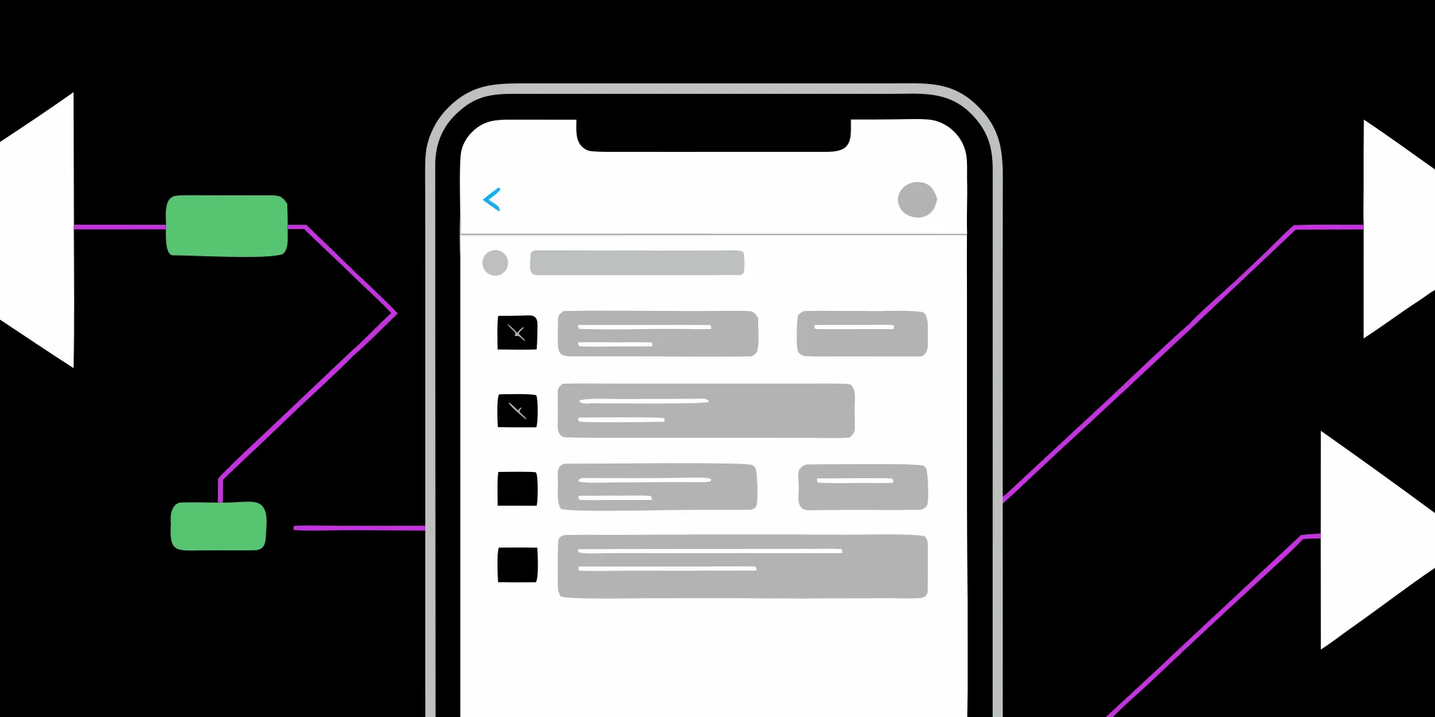 Smartphone interface showing automated nonprofit direct message conversation flow for donor outreach