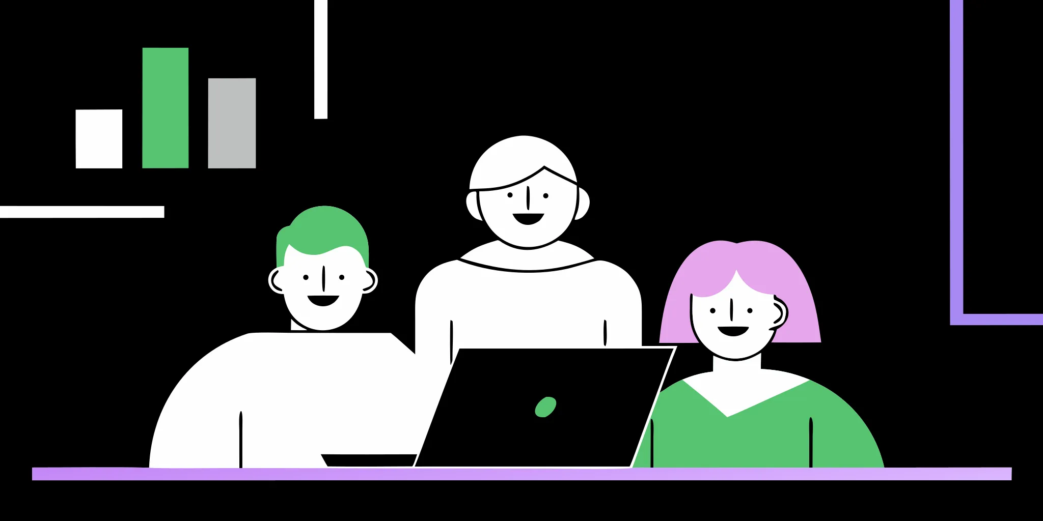 Nonprofit fundraising team planning a Giving Tuesday campaign around a laptop