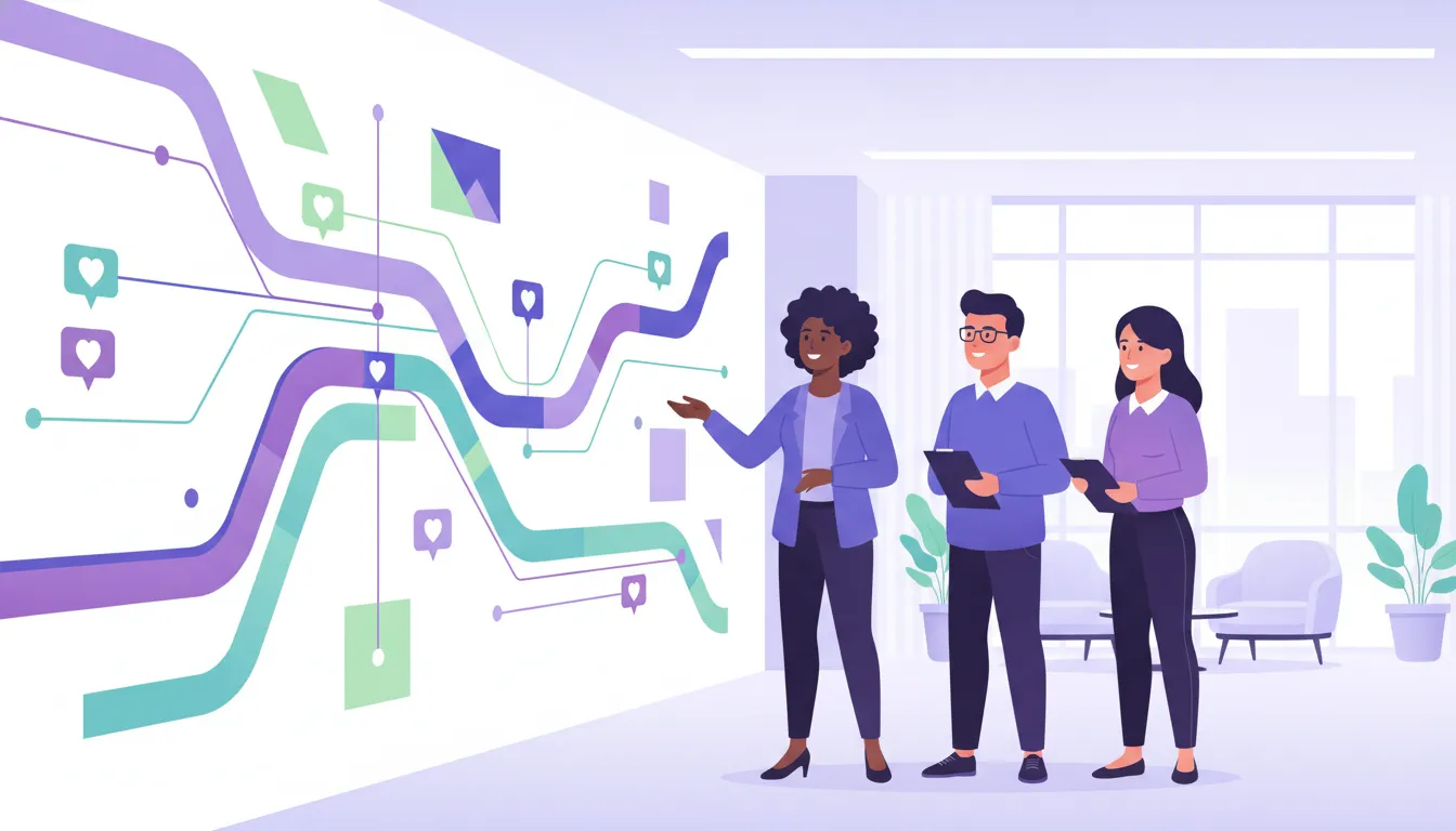 Nonprofit team mapping supporter lifecycle journeys
