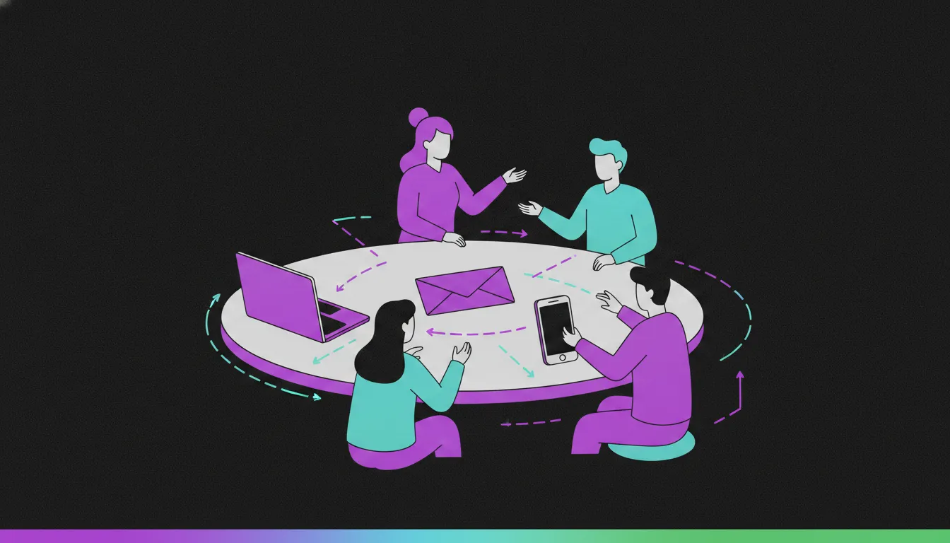 Nonprofit team coordinating pledge reminders across email and social messaging