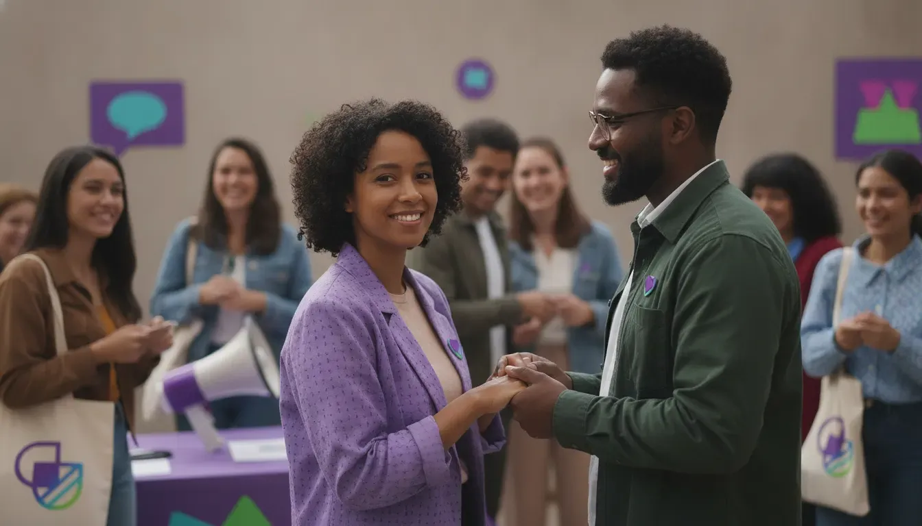 Fundraiser welcoming a supporter through a personalized nonprofit conversation