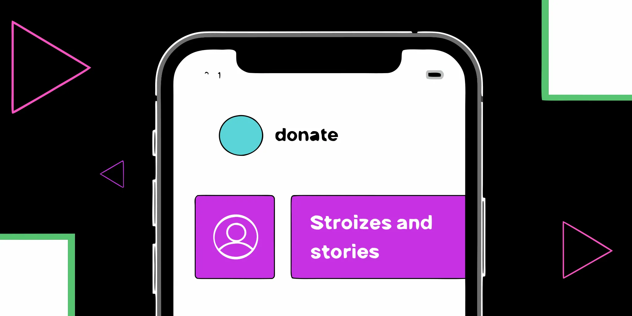 Smartphone showing nonprofit Instagram profile with donate button and DM conversation