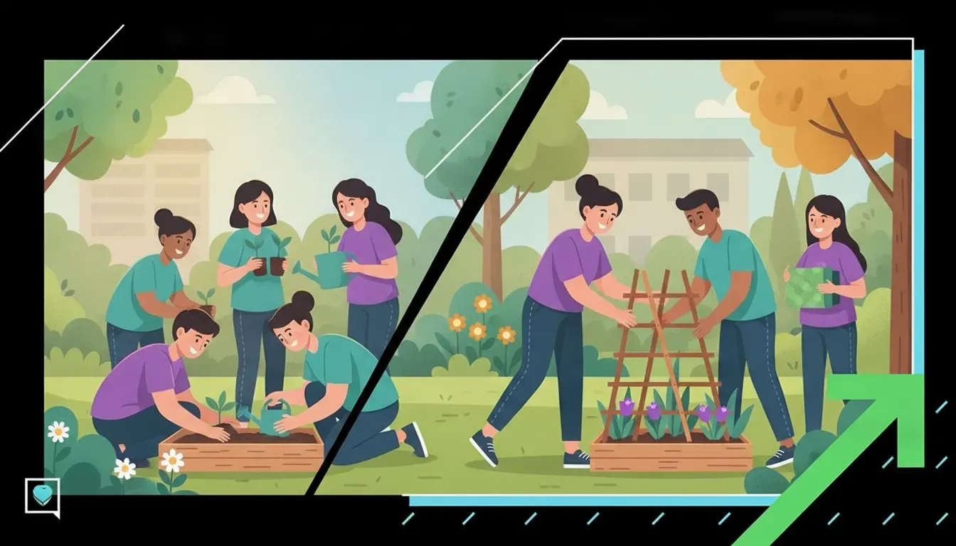 Nonprofit supporters and staff building community through a shared mission activity