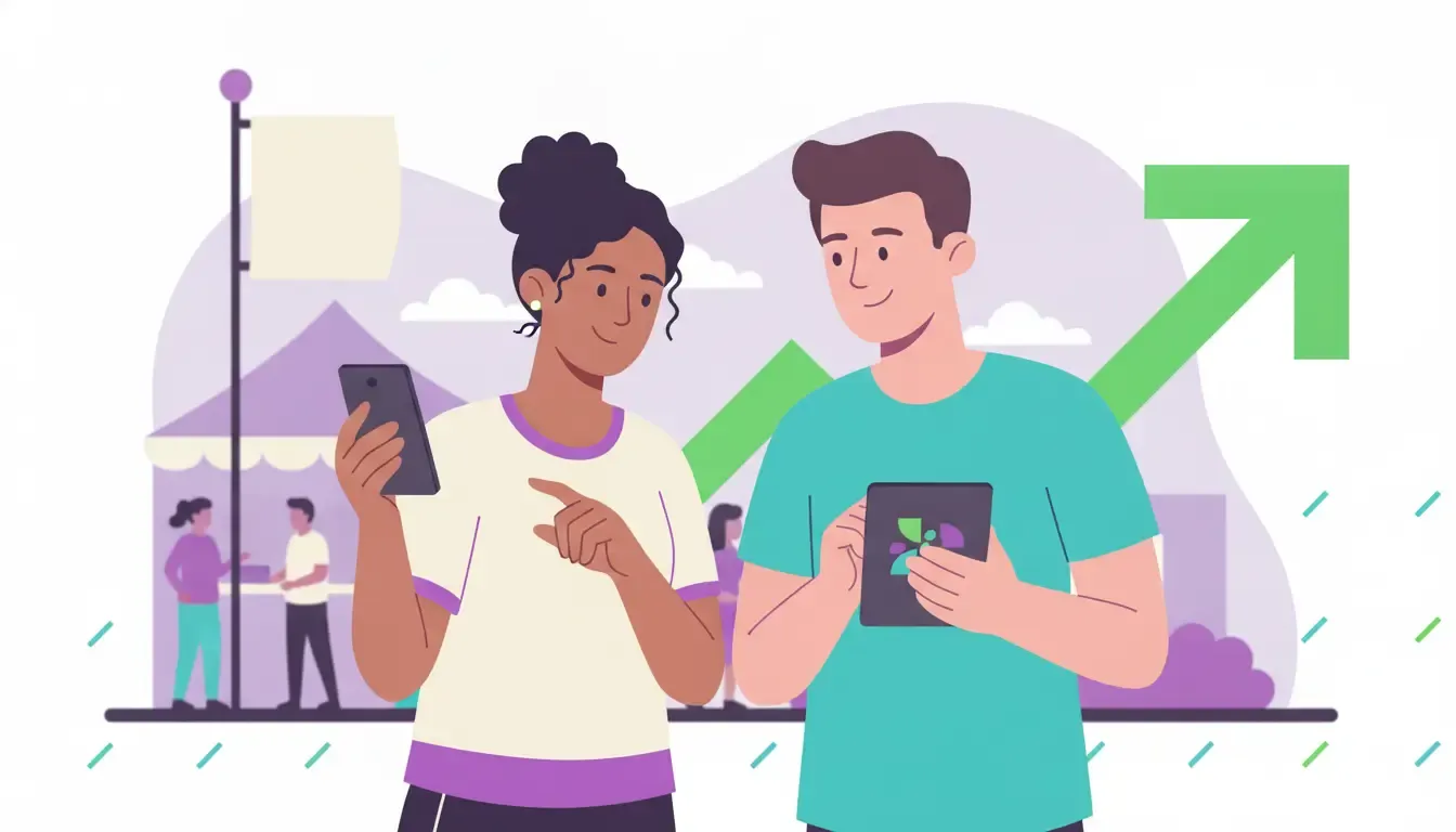 Nonprofit staff preparing a mobile donation experience for a community event