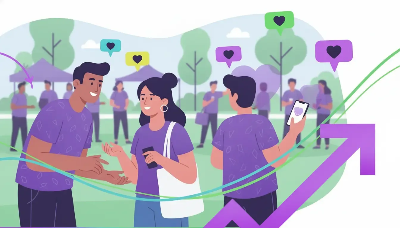 Nonprofit supporters connecting mobile and social fundraising experiences