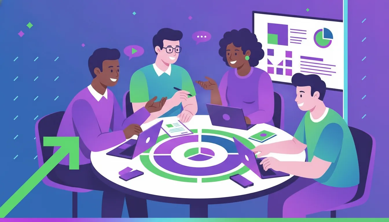 Nonprofit fundraising leaders and supporters collaborating on a campaign