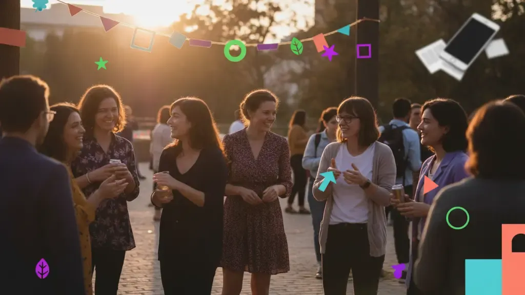 Nonprofit supporters connecting during a year-round stewardship plan