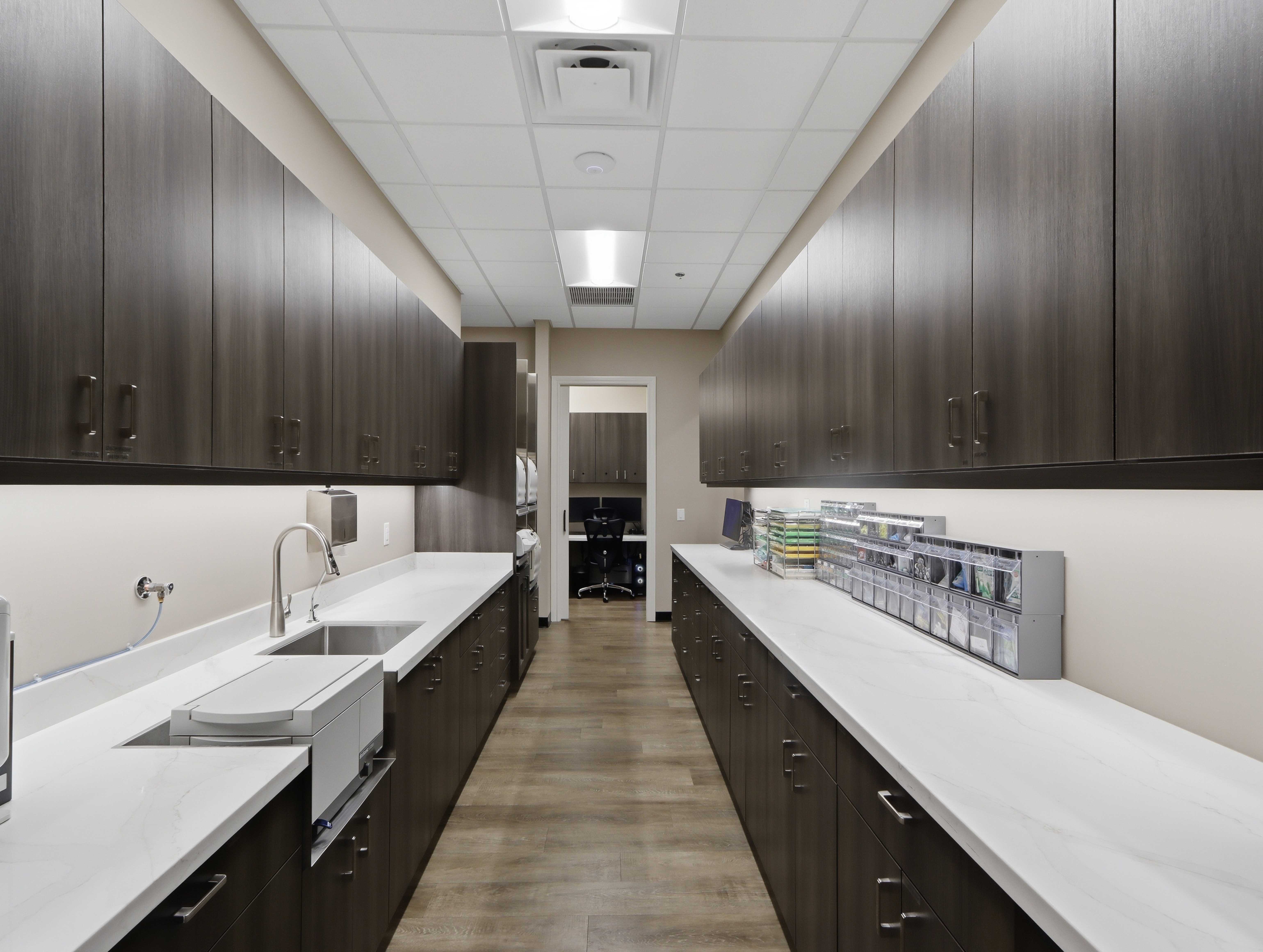 Sterilization and instrument prep area