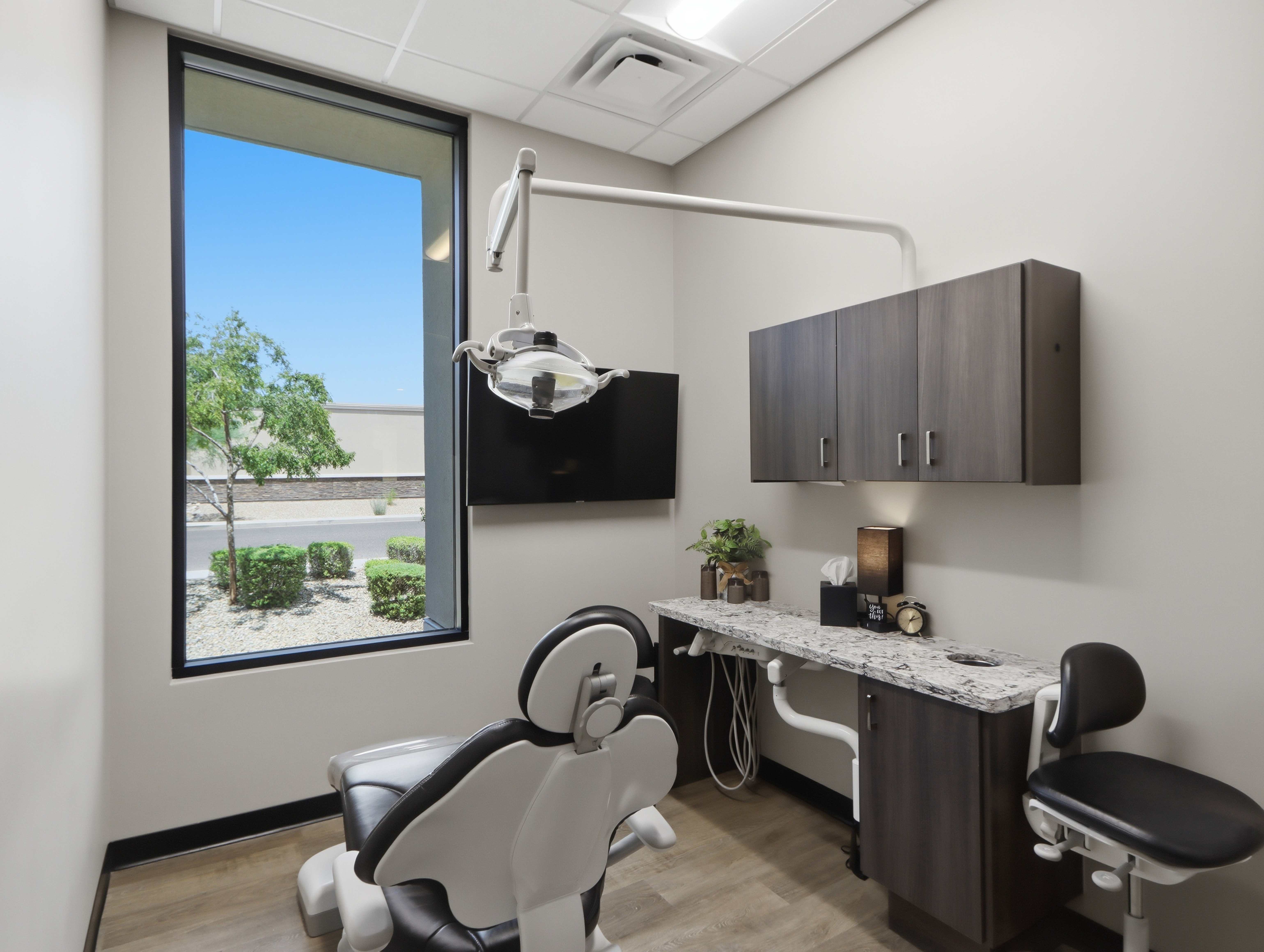Treatment room with window view