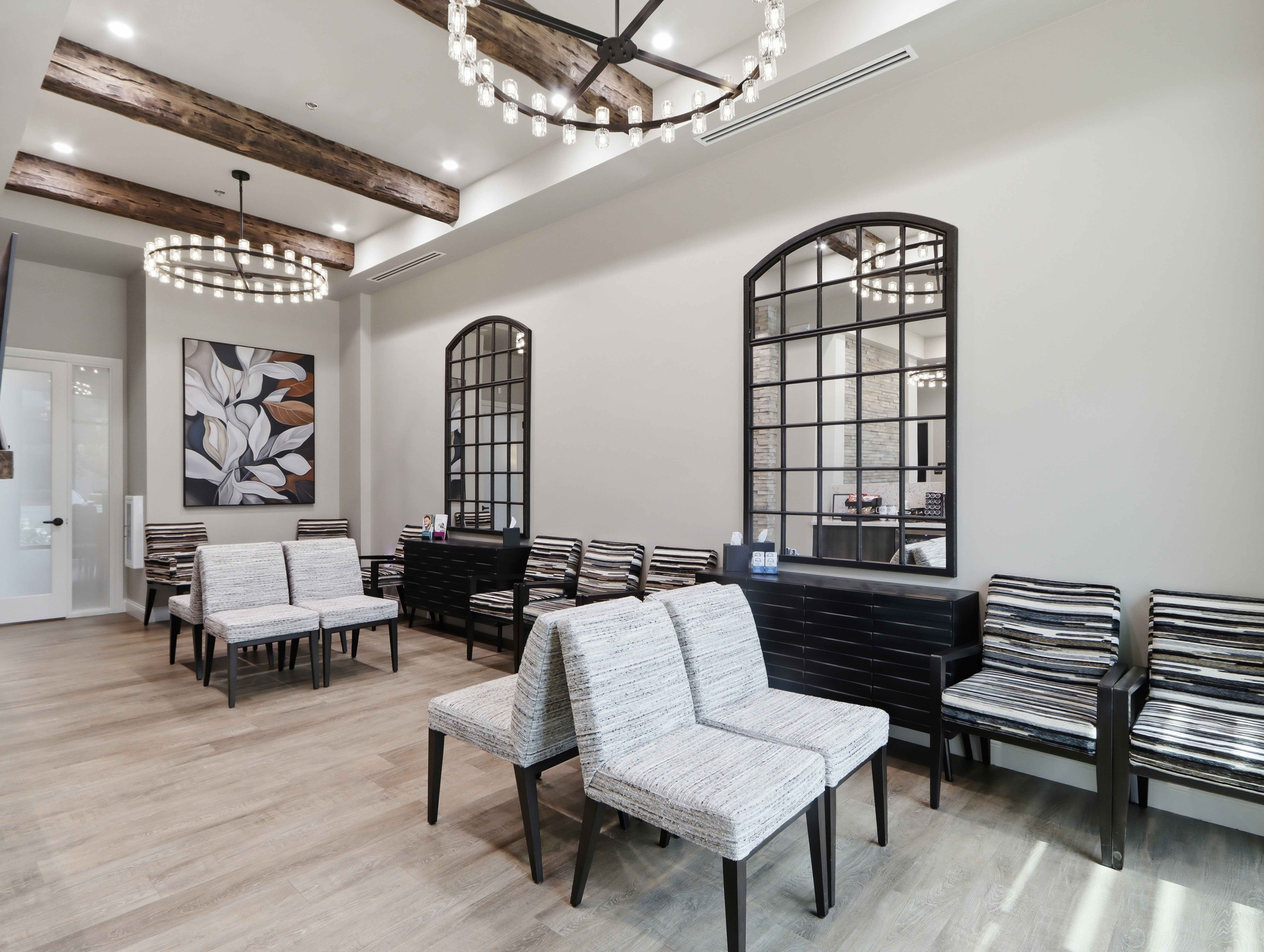 Waiting room lounge at All in One Benso Family Dental
