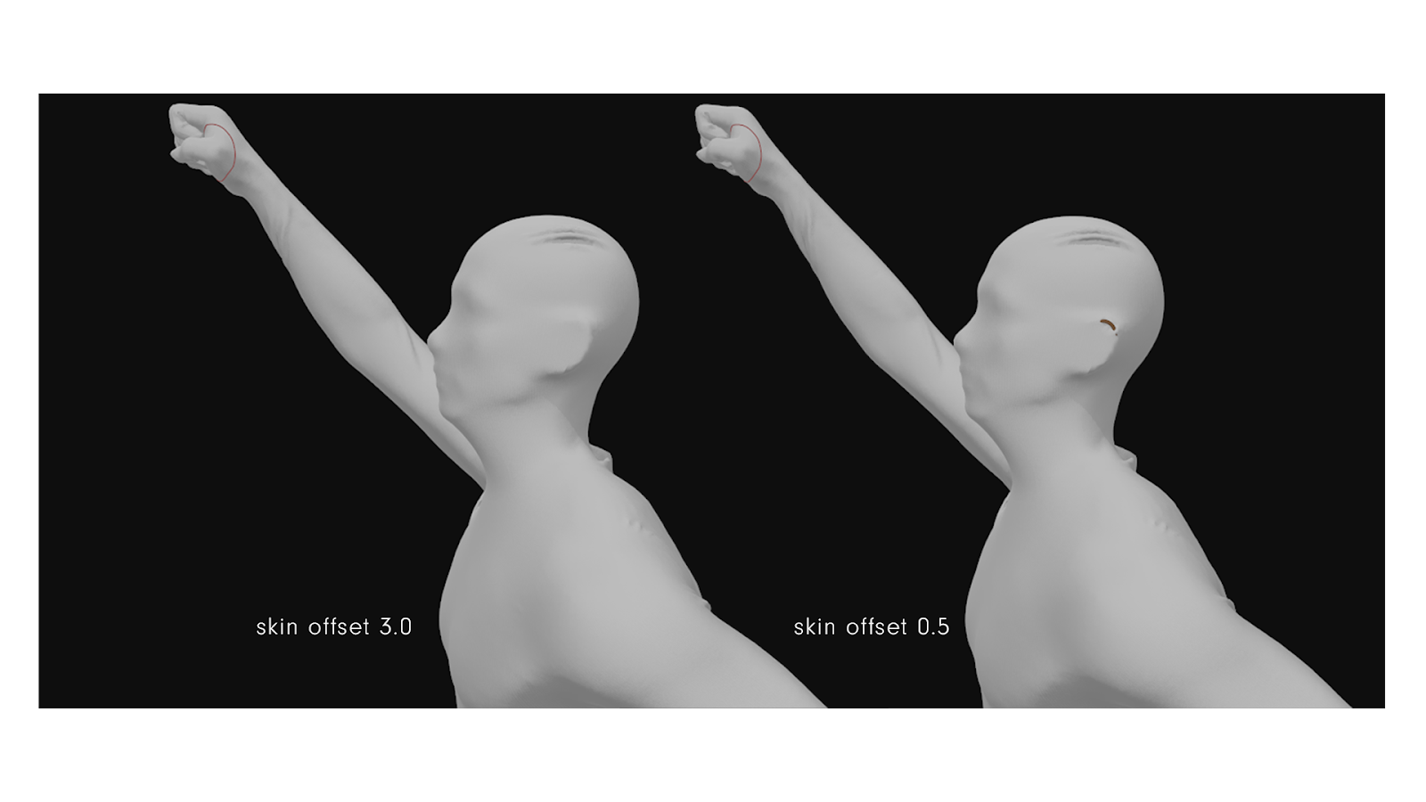 Visual Manual or tutorial for how to use Morph-Man. Morph-Man is a marvelous designer project file from Blauw Films, developed by costume designer Charlotte Simons. Morph-Man is a full-body 3D mesh. This is the software Marvelous Designer. The image is showing skin offset settings. 