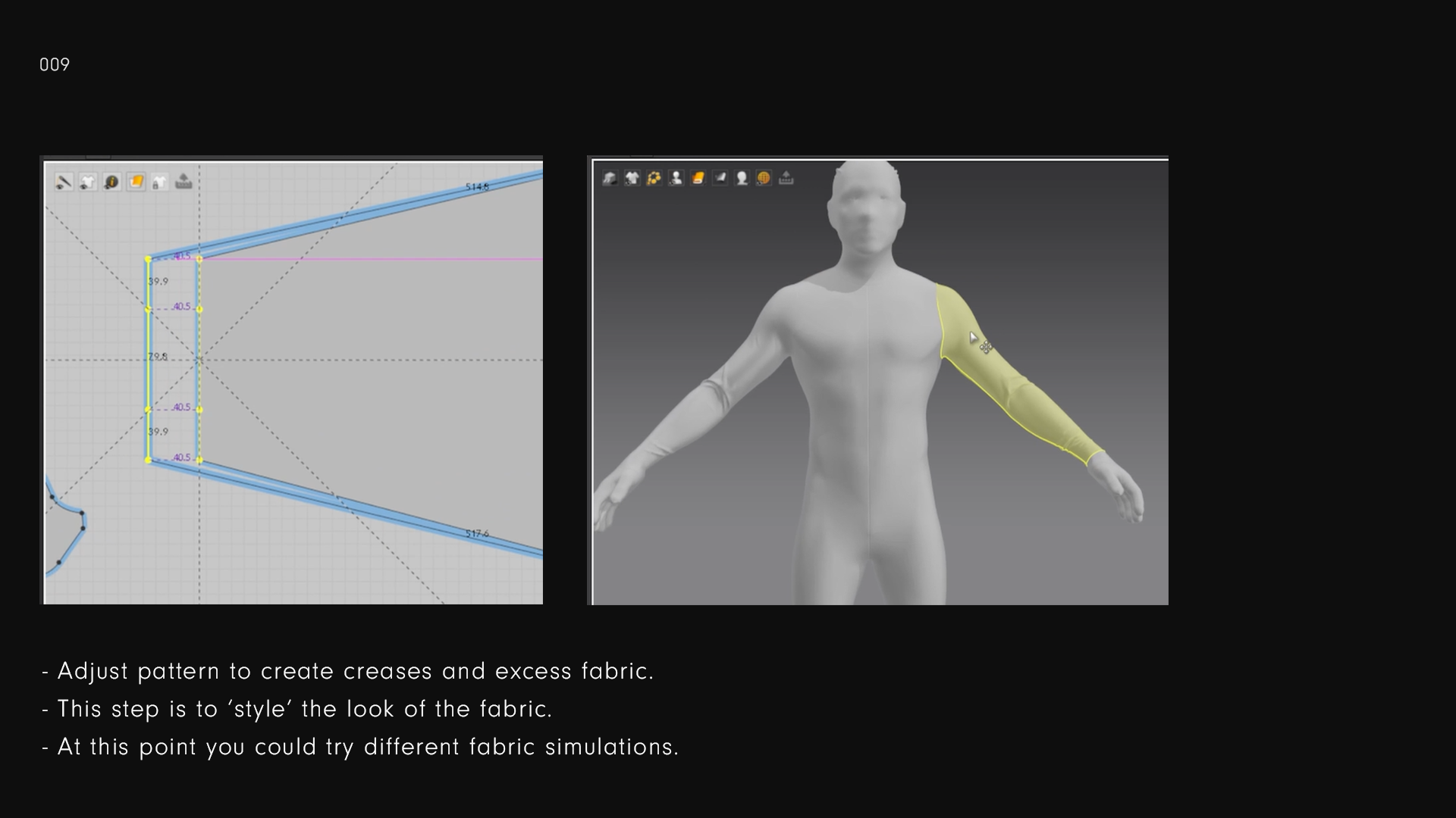 Visual Manual or tutorial for how to use Morph-Man. Morph-Man is a marvelous designer project file from Blauw Films, developed by costume designer Charlotte Simons. Morph-Man is a full-body 3D mesh. This is the software Marvelous Designer. The image is showing how to fit a sleeve.