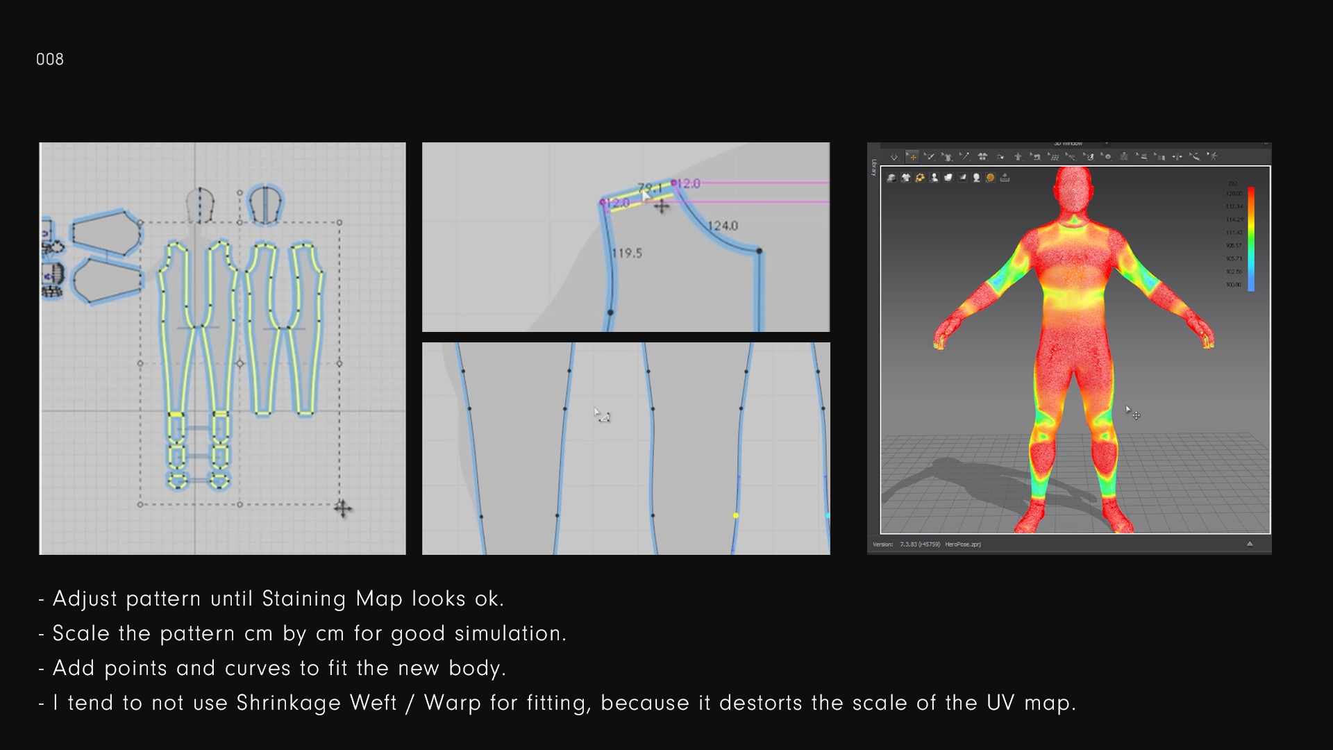 Visual Manual or tutorial for how to use Morph-Man. Morph-Man is a marvelous designer project file from Blauw Films, developed by costume designer Charlotte Simons. Morph-Man is a full-body 3D mesh. This is the software Marvelous Designer. The image is showing the Strain Map.