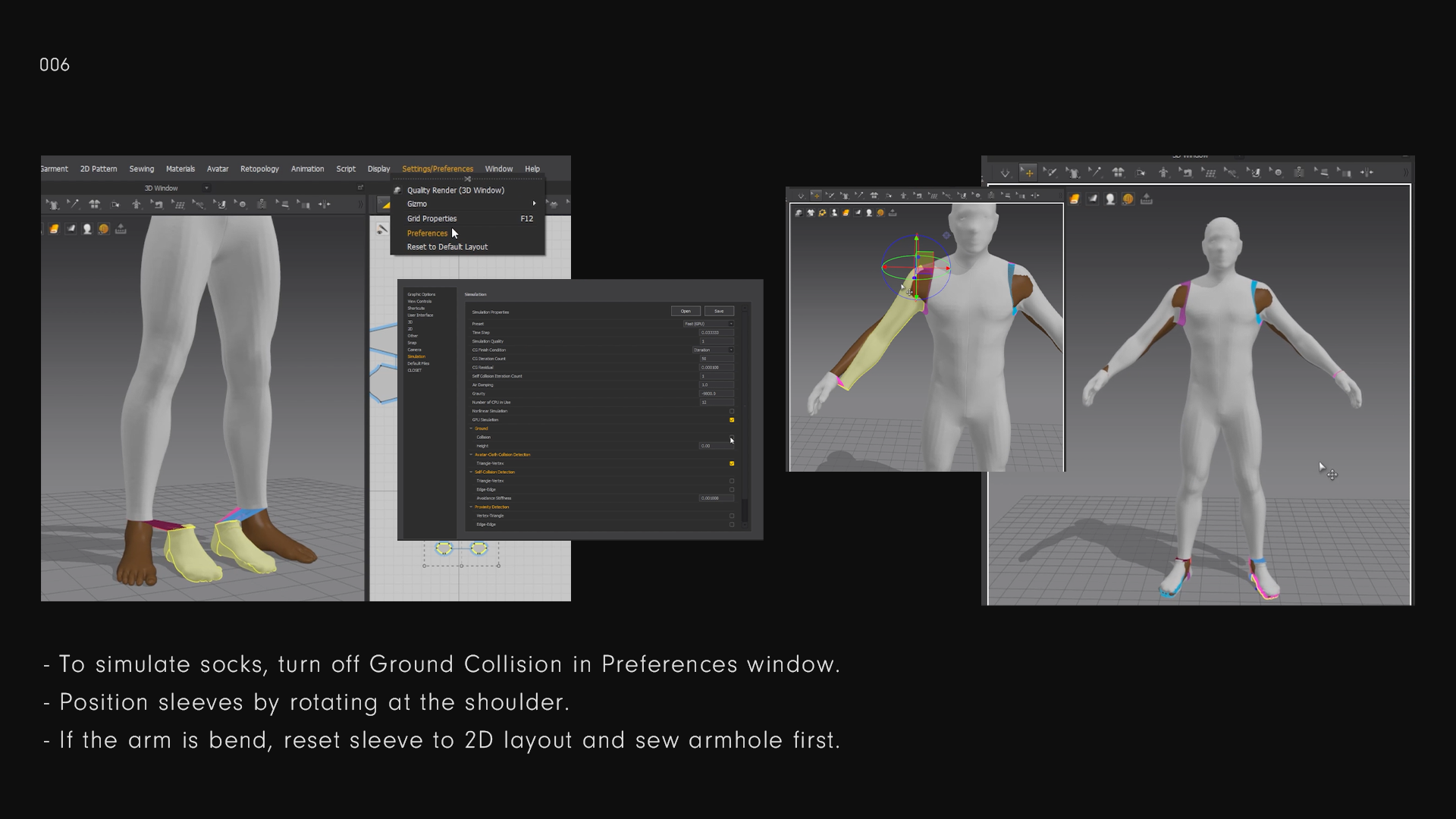 Visual Manual or tutorial for how to use Morph-Man. Morph-Man is a marvelous designer project file from Blauw Films, developed by costume designer Charlotte Simons. Morph-Man is a full-body 3D mesh. This is the software Marvelous Designer. The image is showing how to simulate the 3D garment. 