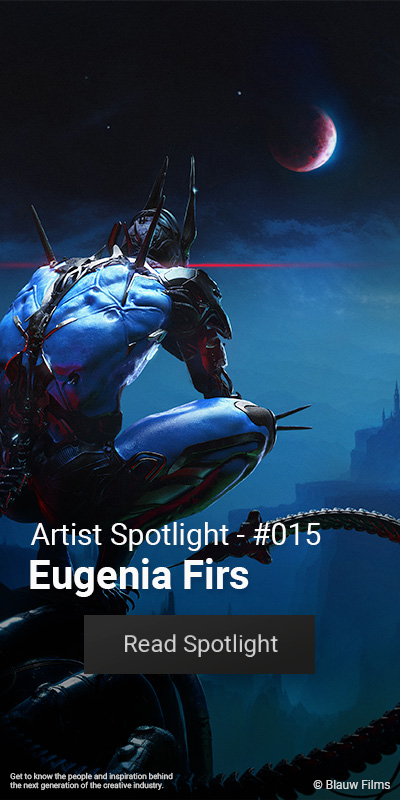 Eugenia Firs interview with Blauw Films Artist Spotlight banner.