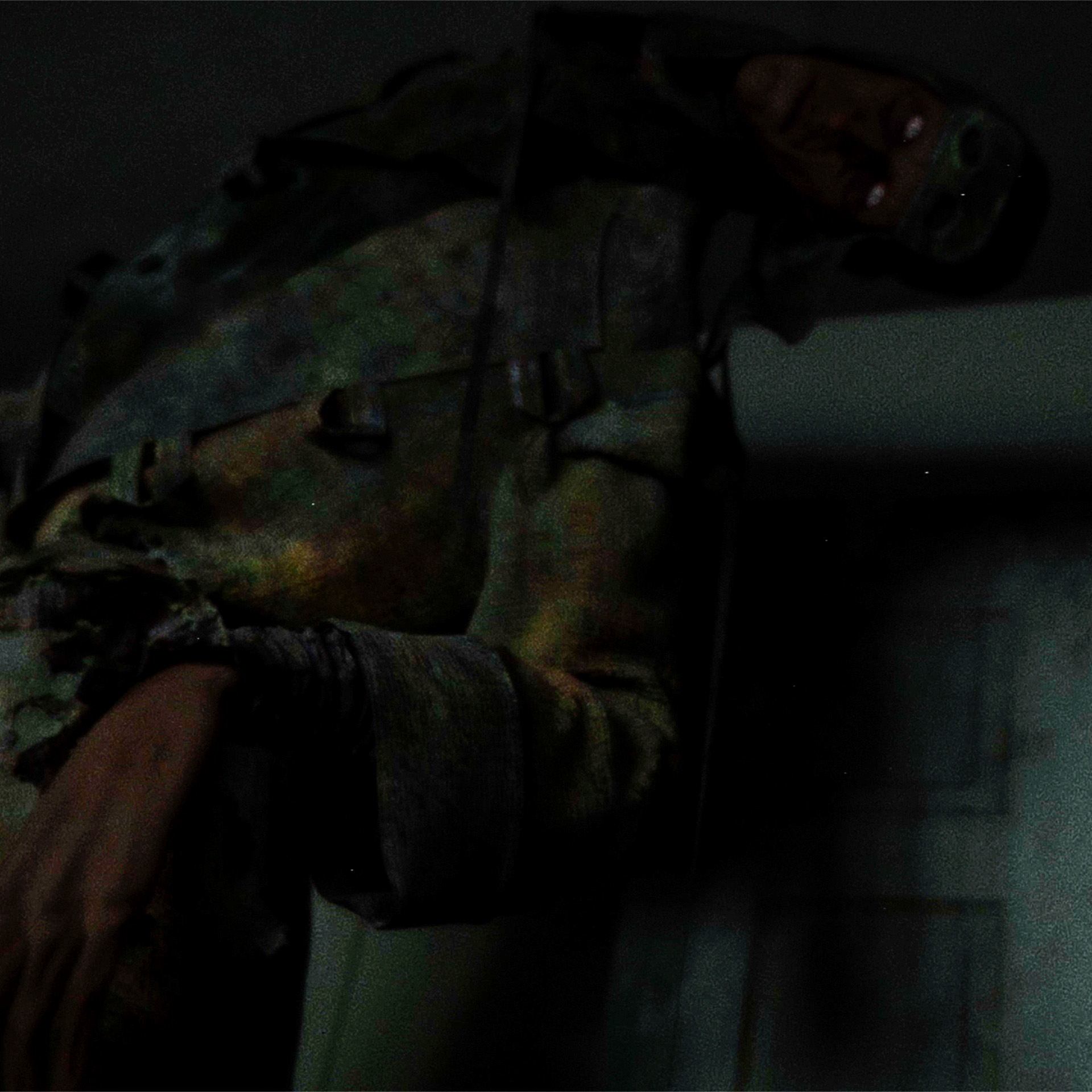 3D-rendered horror scene from Apple Rot featuring the creature “Sad Tall” entering a dimly lit bedroom. The tall, decayed humanoid figure with torn clothing and hollow eyes leans through a doorway, creating an atmosphere of dread and uncanny realism.