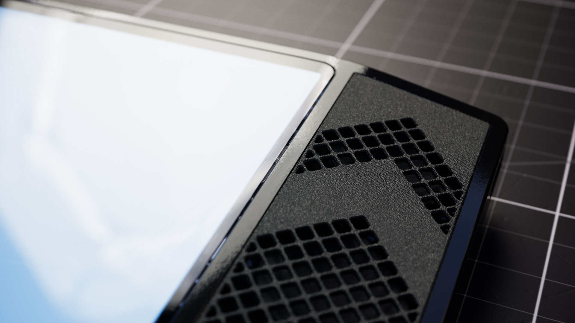 A close up of RECEIVER from Syntactic Labyrinths.