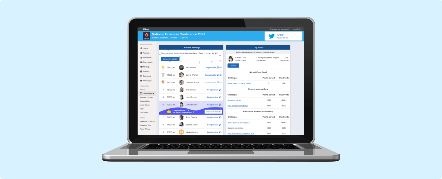 Whova is a very popular event management tool