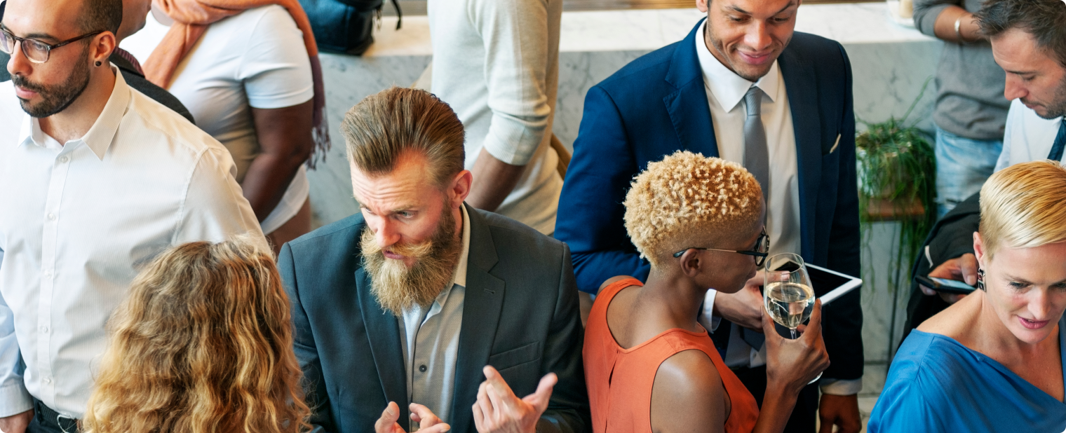 Fun networking activities encourage participants to interact, focusing on games and creativity