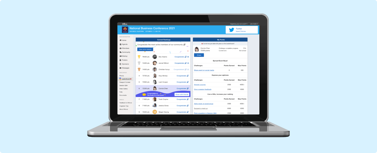 Whova event registration platform for conferences and hybrid events