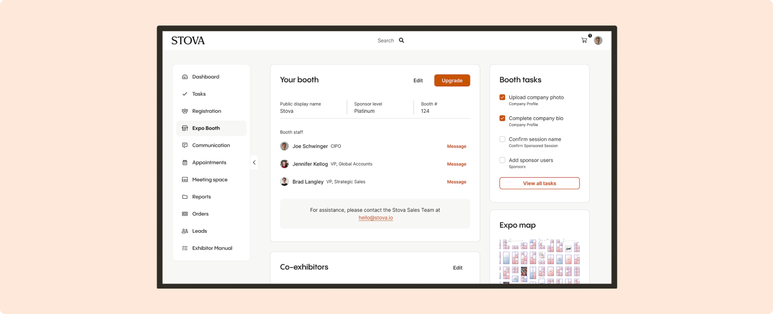 Stova offers a comprehensive event registration platform