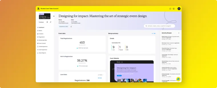 Bizzabo is an event management platform ideal for running large or recurring events