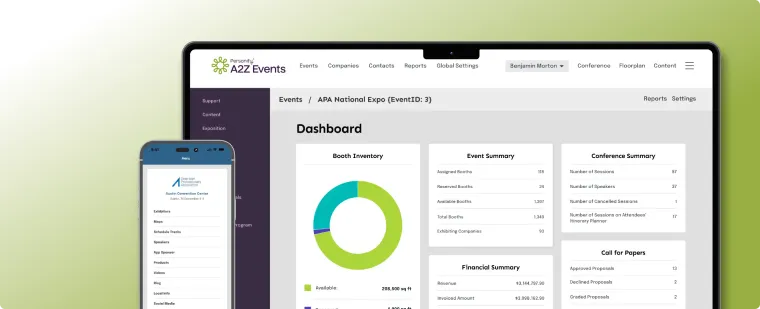 A2Z Events is an online event software offering a suite of management tools
