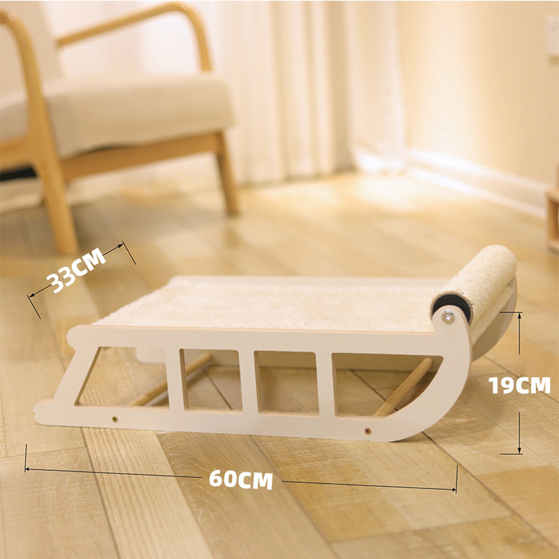 Sled shade solid wood cat bed