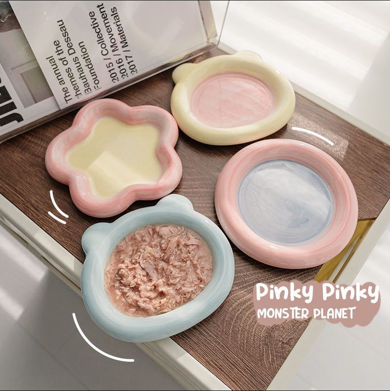 Pinky Pinky Cat Food Bowl