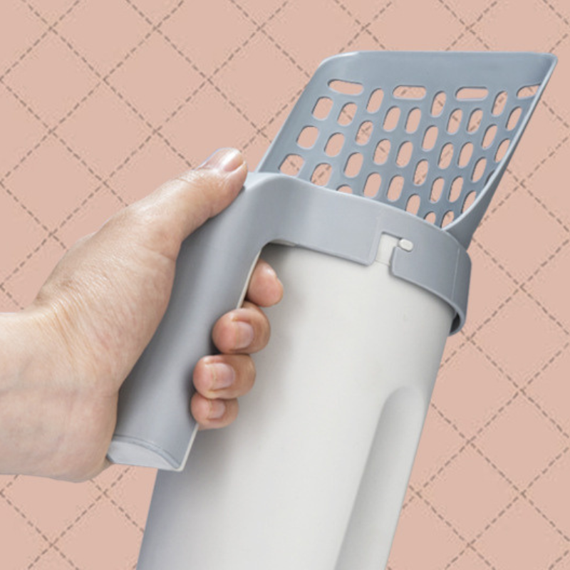 Comfortable cat litter scoop with bag