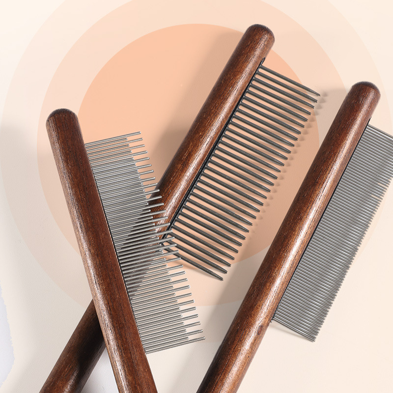 Wood Handle Cat Grooming Comb