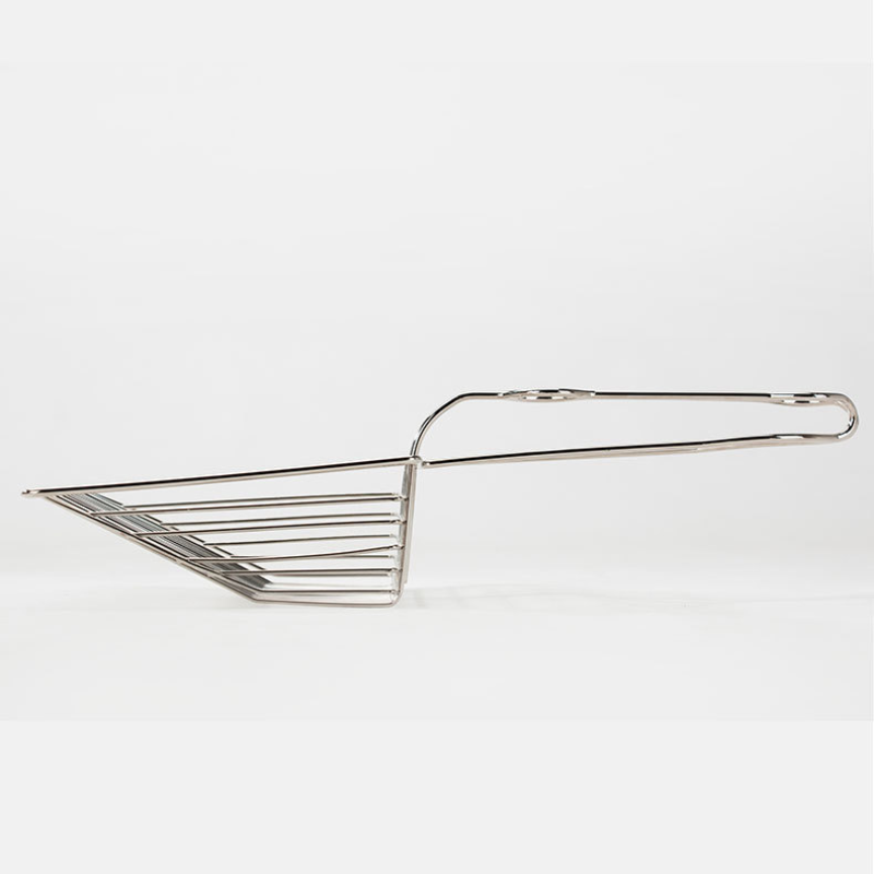 Stainless steel cat litter scoop