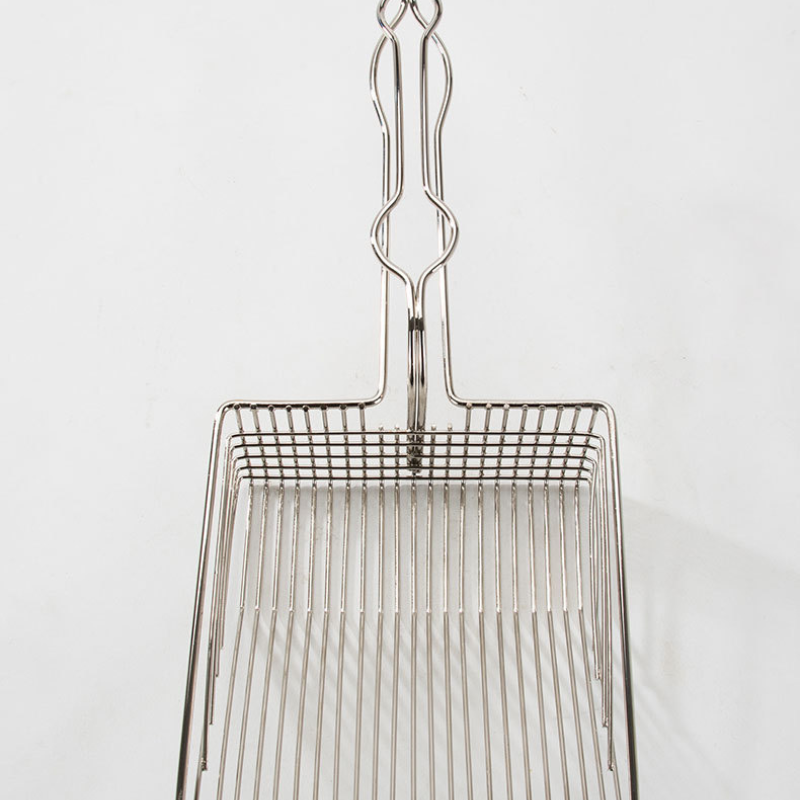 Stainless steel cat litter scoop