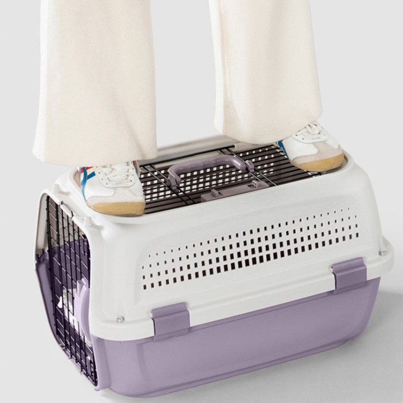 Hard-sided cat travel carrier