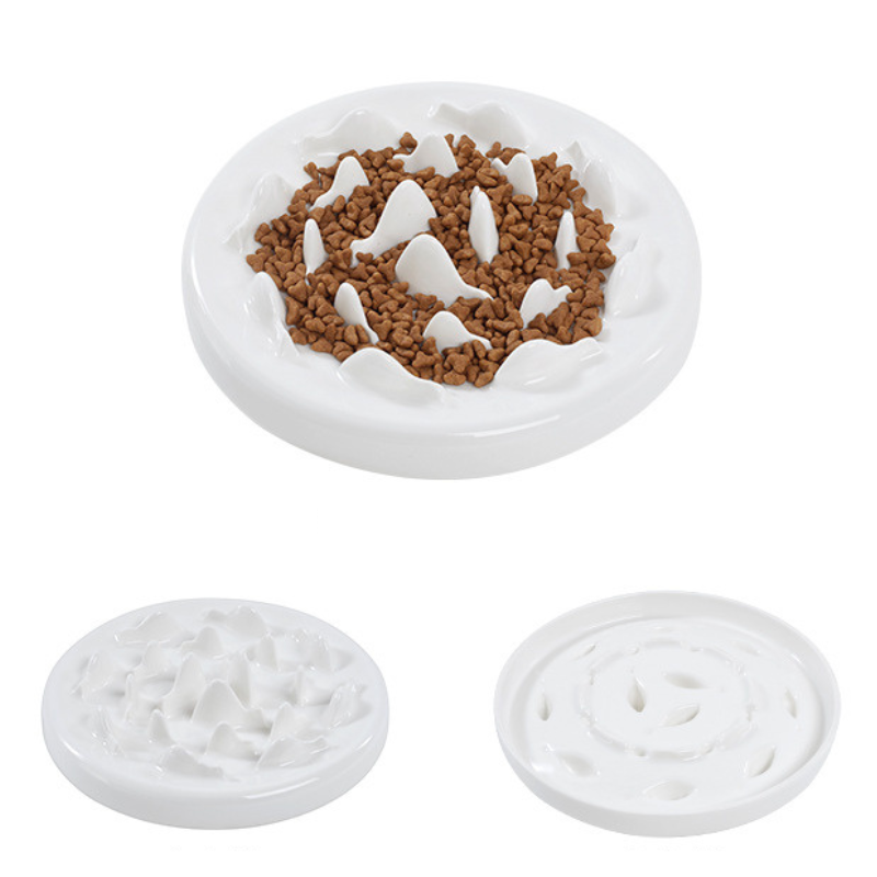 Ceramic cat slow feeder