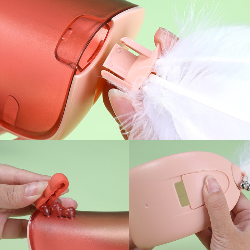 Interactive swinging chicken slow feeder cat toy