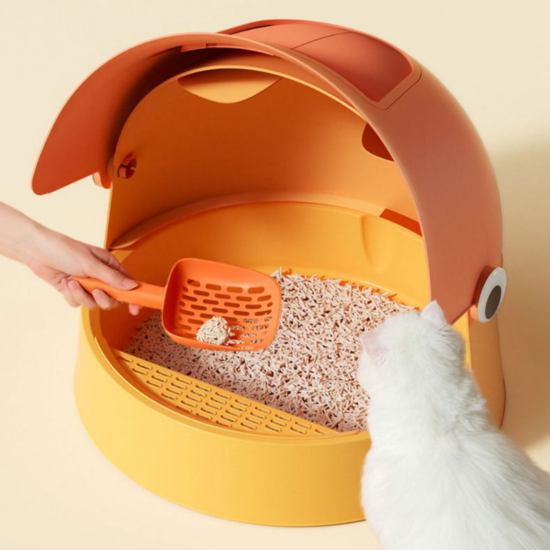Cute duck shape fully enclosed cat litter box