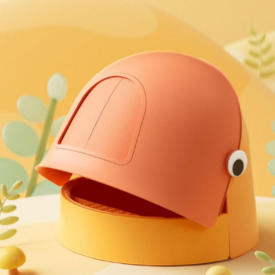 Cute duck shape fully enclosed cat litter box
