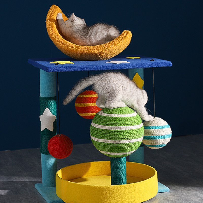 Star-style colorful cat tree (luxury)