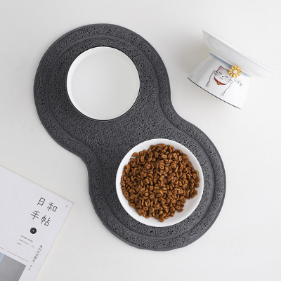 Peanut shape cat food placemat
