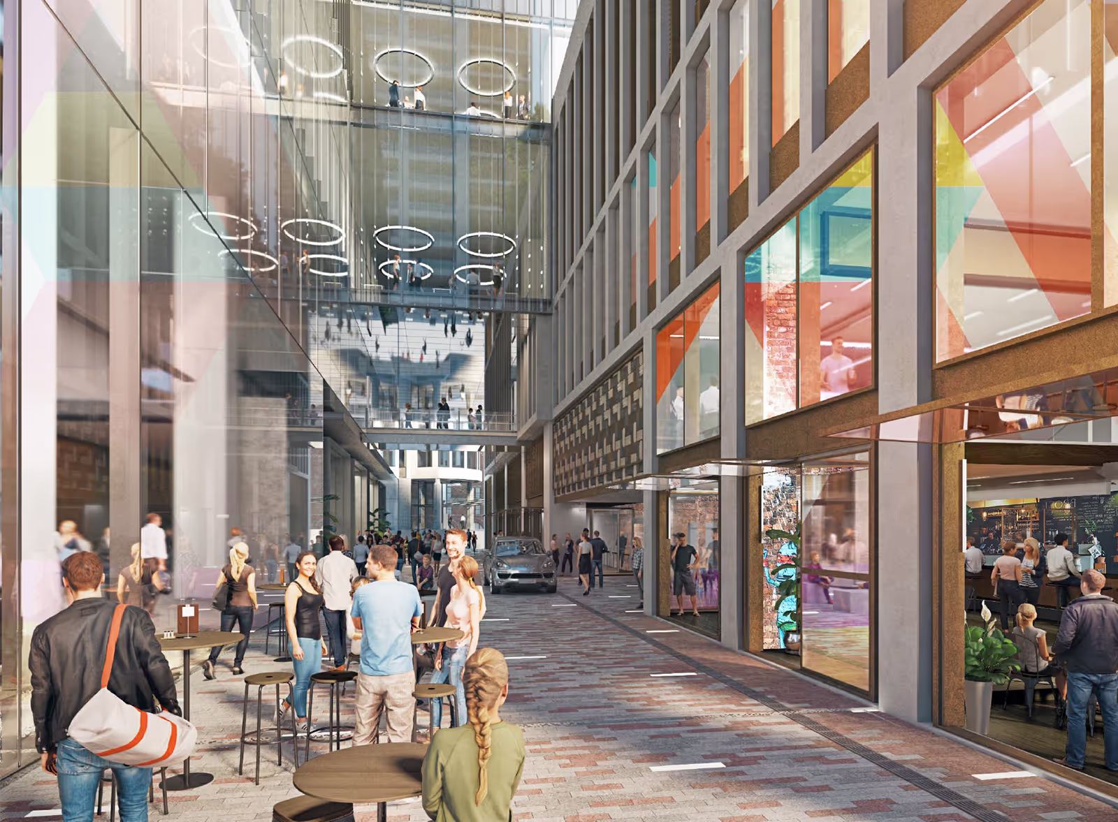 Through-site link with access from Federal St and egress onto Albert St