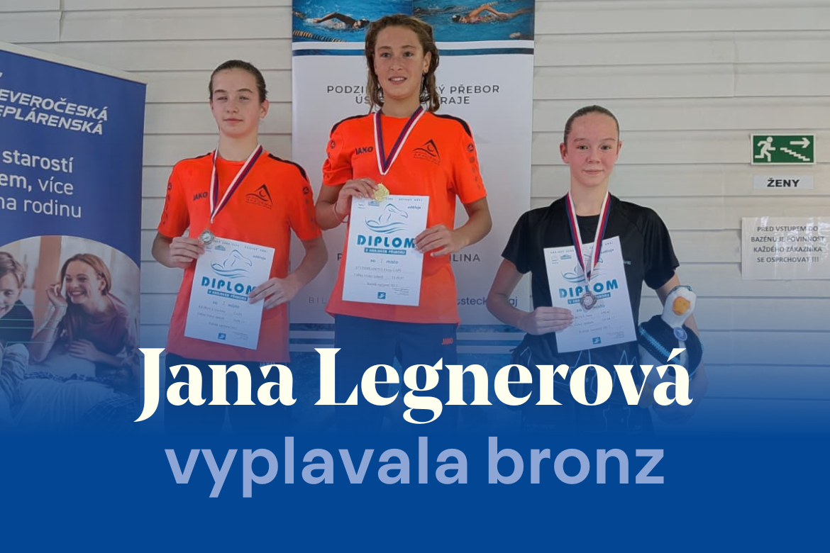 Jana Legnerová ze Slávie si doplavala pro bronz v premiéře na 1500 metrů