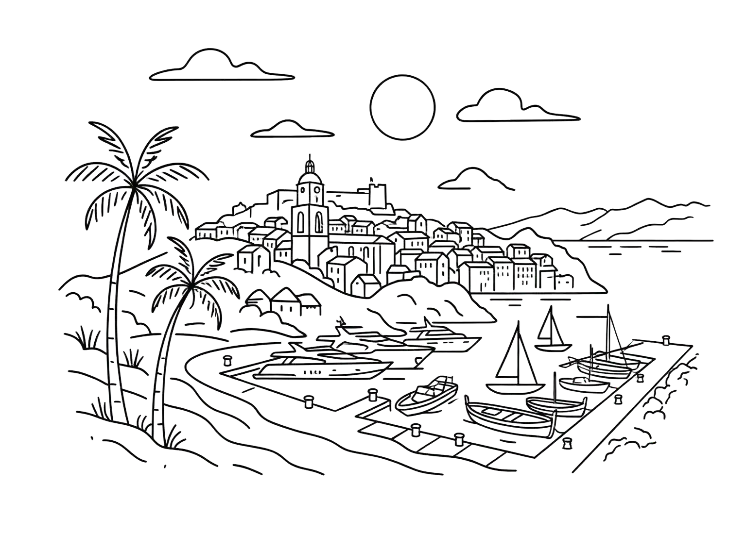 Illustration of Kate Mini Moke Beach Car at Saint Tropez